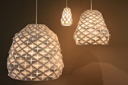 louise campbell, danish crafts, milan design week, milan design week 2012, papercuts lamps, paper lamps, Louis Paulson Lighting, lamps, electric lamps