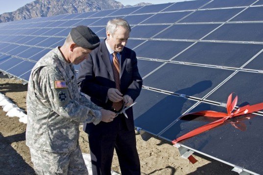 solar panels, US Army, Colorado, Bill Ritter, Gen. Mark A. Graham, Fort Carson, solar array