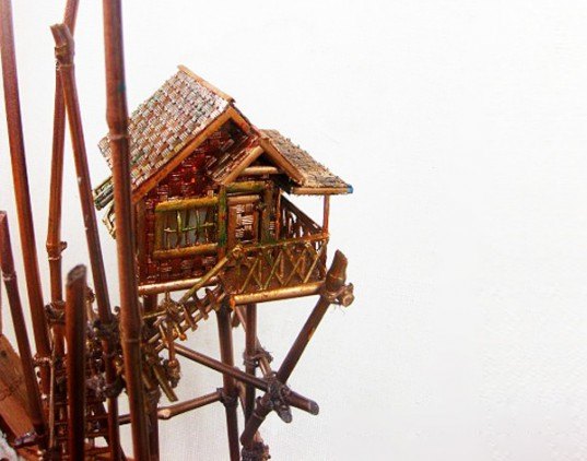 Lyn Deutsch's Philippine Miniature Houses home decor, miniature houses, tiny little houses, Lyn Deutsch, Philippine Miniature Houses, house art, handcrafted art, miniatures made from eco materials, recycled materials