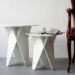Green furniture, flatpack, side table, Andreas Kowalewski, Wedge table, green design, wedge side table