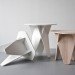 Green furniture, flatpack, side table, Andreas Kowalewski, Wedge table, green design, wedge side table