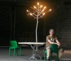 CP Lighting Combines Recycled New Growth Lamp With a Dining Room Table