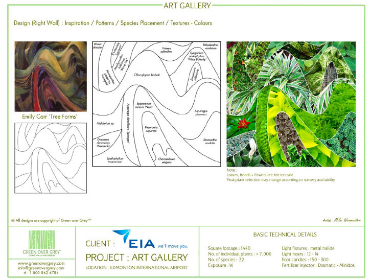EIA Living Wall, Green over Grey, Edmonton Airport, living wall, vertical garden, indoor air quality, canada