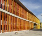 Zaragoza’s Green-Roofed Ronda Office Features a Rolling Rainbow Facade