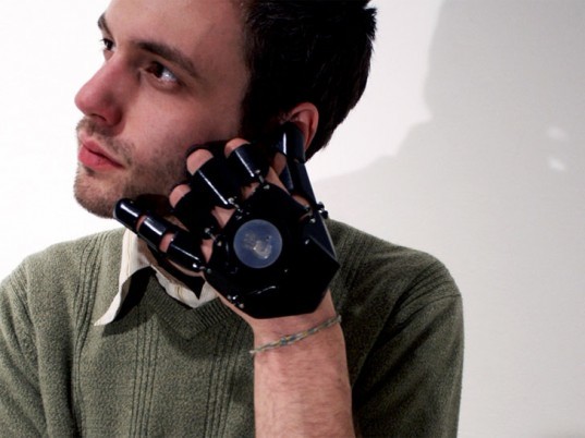 Bryan Cera, Glove One, 3D printed glove, hand phone