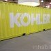 “green furniture”, design week, eco design, green design, ICFF, International Contemporary Furniture Fair, new york design week, recycled furniture, sustainable design, kohler, kohler booth, kohler booth at icff, kohler shipping container, shipping container, recycled shipping container, shipping container event space, retrofitted shipping container, shipping container display