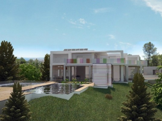 chameleon villa, son vida, LED facade, chrystal encased design, light display architecture, unique design, sustainable design, sotheby's mallorca, exclusive architecture