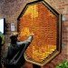 The Wooden Mirror by Daniel Rozin wood mirror, digital mirror, pixellated mirror, mirror technology, daniel rozin