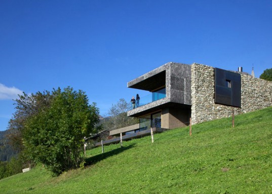 Bergmeister Wolf Architects, farm homes, italian homes, adaptive reuse, historic preservation architecture, stone architecture, green roof, charred wood construction