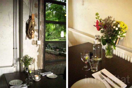 Amsterdam, Proef Restaurant, sustainable food, Grade II Listed building, edible flower garden, Marije Vogelzang, Piet Hekker, organic food, local food, Claartje Lindhout, Westerpark, Dutch design, the Netherlands, Architecture, green Interiors, Sustainable Food, recycled pallets, Recycled Materials,