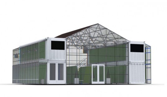 The Farmery Recycled Shipping Container Urban Farm The Farmery, urban farm, urban garden, recycled shipping containers, shipping container architecture, cargotecture, raleigh, north carolina, green design, sustainable design, green architecture, shipping container greenhouse