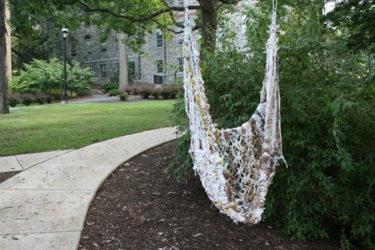 Up-Swing on Instructables Up-Swing, Instructables, recycled plastic bags, upcycled plastic bags, DIY, hammock, hammock chair, DIY project