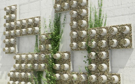 decobrick, designnobis, recycled plastic, green design, sustainable design, recycled materials, PET plastic, green building materials, green wall, eco bricks