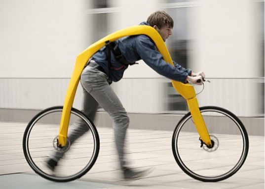 fliz bike, pedal-less, coast, hang, run, foot power, bicycle, german, side view, rider