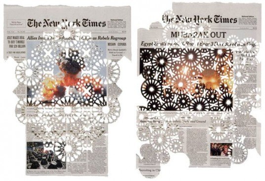 donna ruff, the new york times, paper, art, geometric