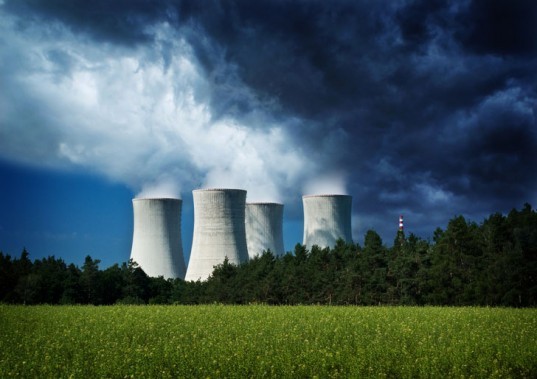 Nuclear power, nuclear energy, nuclear plant, storm clouds, dark clouds