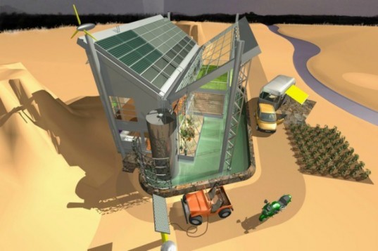 Phoenix House, Robert Augustine, off grid living, solar roof, photovoltaic, wind technology, greenhouse