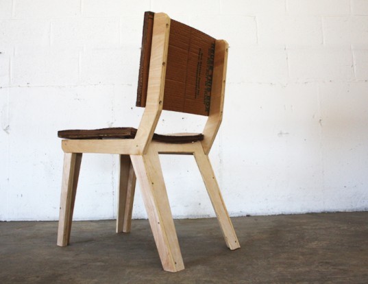 Cardboard Chair by Will Holman will holman, cardboard chair, sustainable design, green design, recycled cardboard, cardboard furniture, sustainable furniture, green furniture, green interiors, molded cardboard, moving box furniture