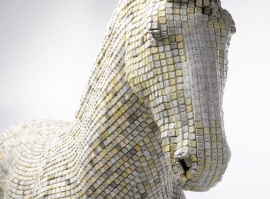 Hedonism(y) Trojaner Recycled Keyboard Horse by Babis Panagiotidis babis panagiotidis, greek, computer keys, hedonism(y) trojaner, trojan horse, computer