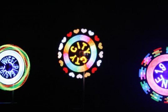 Aether and Hemera, POV, Persistence of Vision, led, light emitting diode, eco art, green art, lighting installation, sustainable design, green design