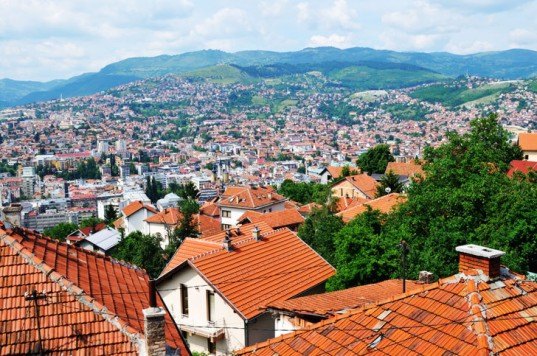 Sarajevo, bosnia, houses, tiled roof, humanitarian action, renewable energy solutions, sustainable competition, green design, energy efficiency, cheap electricity
