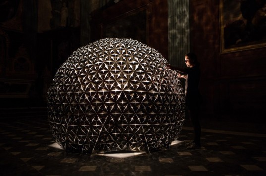 lotus dome, lille, france, studio roosegaarde, flower, smart foil, installation, interactive