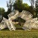 LIKEarchitects, recycled materials, Portugal, plastic chairs, pergola, tunnel, temporary design, nature, recyclable materials, Canal 180, sustainable design, eco design