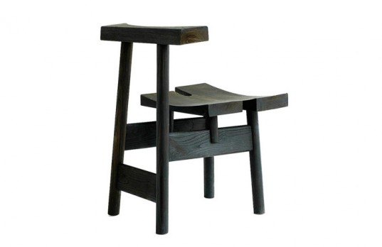 Thermotreated wood, chair chestnut, Sedes-is., japanese torii, wood chair, burnt wood chair, burnt wood furniture