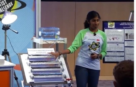 deepika kurup, water purification system, discovery education 3m young scientist challenge, devloping world