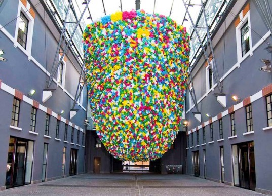 Rome, MACRO, Cameroon, Pascale Marthine Tayou, Plastic Bags, Secret Garden, recycled materials, green design, social critique, art, eco art, sustainable design, eco-design, Rome, Italy, contemporary art, Sistine Chapel, Michelangelo, Industrial revolution, pollution, plastic pollution, capitalism, globalization