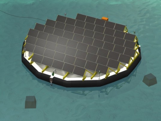solar-powered floating labs, floating labs Switzerland, solar power, concentrated solar power, clean energy, research facilities, green technology, Viteos SA, Nolaris, solar panels, solar-powered islands, green design, solar power plant, floating power plant