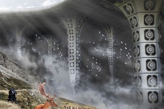 Volcano Skyscraper, 2013 eVolo Competition, volcanelectric mask, lava power, geothermal energy, volcano dome