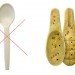 edible spoon, triangle tree, corn, biodegradable, plastic alternative