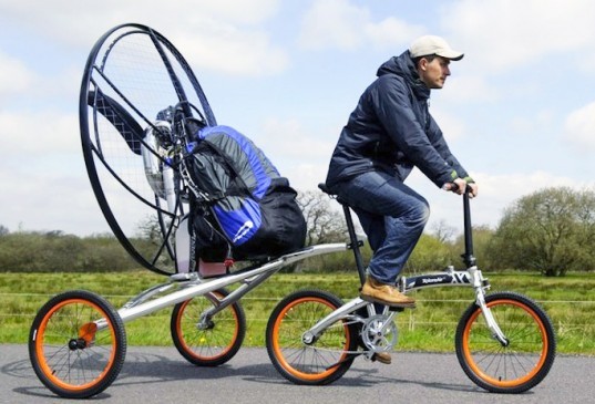 Paravelo, world's first flying bicycle, flying bicycle in England XploreAir, Kickstarter campaign, crowdfunding, green transportation, news, cycling, aviation, The Wright Brothers