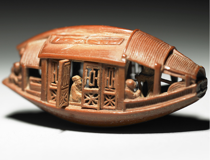 green design, eco design, sustainable design, carved olive pit, National Palace Museum of China, Ch'en Tsu-chang, tiny sculptures