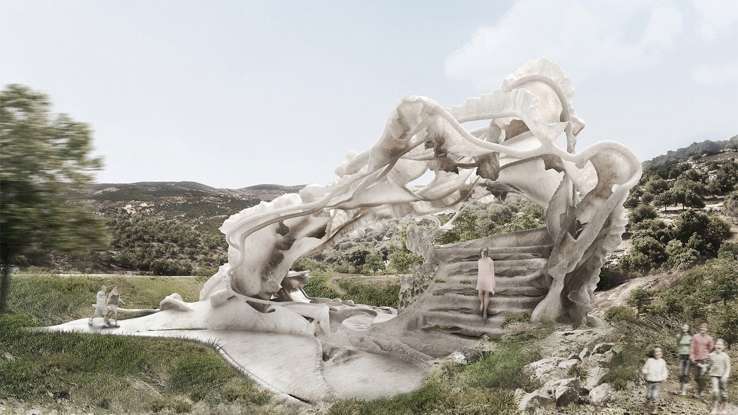 felt pavilion, felt, eco-textiles, eco-friendly textiles, sustainable textiles, Bartlett School of Architecture, University College London, London, U.K., United Kingdom