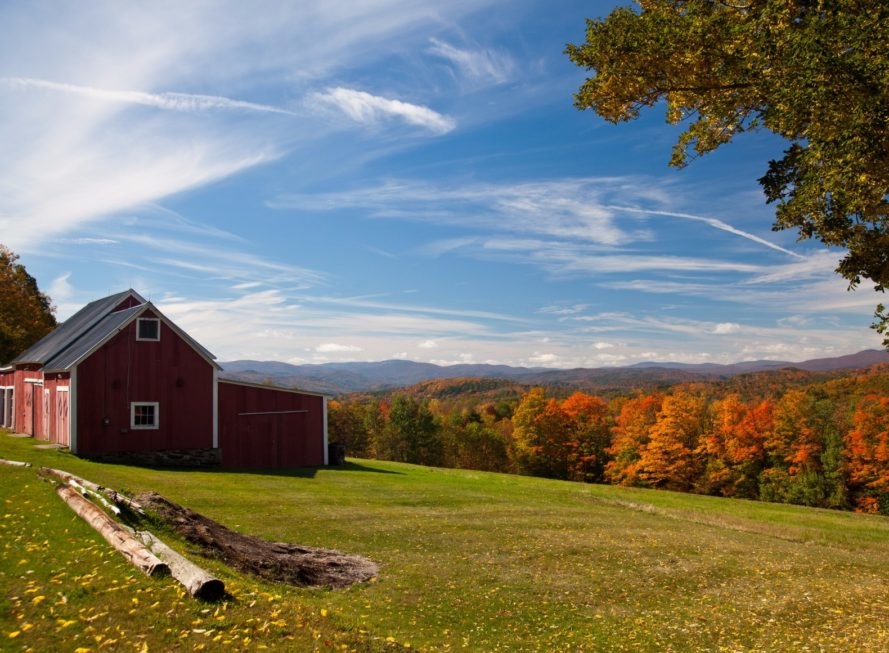 Vermont, autumn, farm, landscape