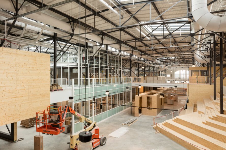indoor market with oval stalls