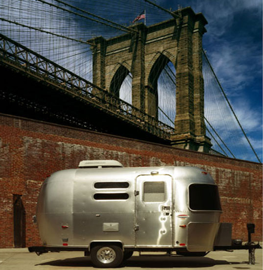 Airstream Bambi, Brooklyn Bridge, Christopher Deam, Prefab Friday, Designer Mobile Homes, Chic Mobile Home, Green Mobile Home, Bambi Interior