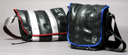 Alchemy Goods, recycled rubber bags, recycled billboard bags, Eli Reich, sustainable fashion, sustainable messenger bags, eco-friendly bags