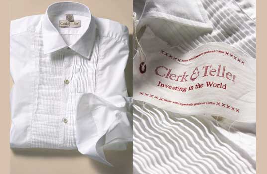 organic cotton clerk&teller tuxedo shirt sustainable style eco fashion