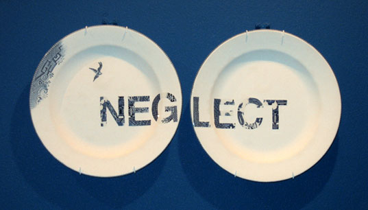 Karen Ryan secondhand plates, Designers Block, 100% Design, London Design Festival, Kimberly Oliver