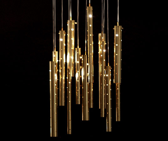 Ilan El, rain chandelier, interactive chandelier, wind-chime light