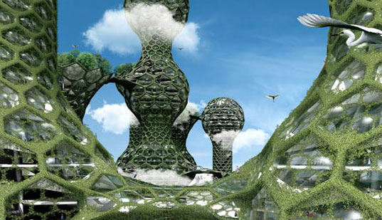 SEOUL COMMUNE 2026, Seoul 2026, Mass Studies Futuristic Architecture, Towers in the Park, Green Towers, Green netted towers, green hexagonally knobby towers in seoul, korea, Korean architecture