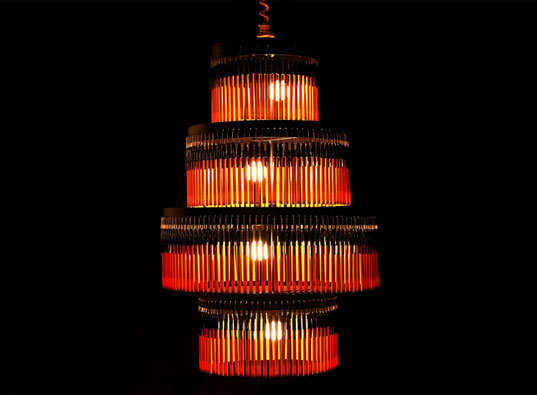 Volivik Lamp by En Pieza, Ballpoint Pen Chandelier, Recycled pen lamp, recycled pen chandelier