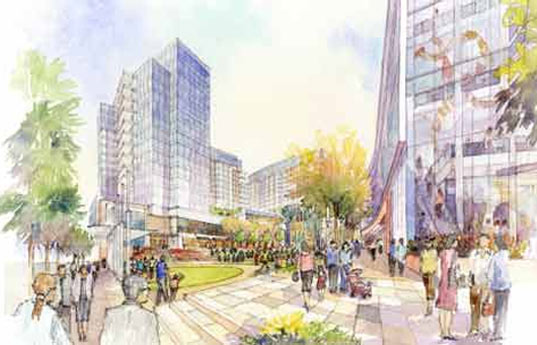 Flushing Commons Green Development for Queens New York, green design, eco design, green architecture, sustainable design, new york, green nyc, flushing, new york, queens, rockefeller development group