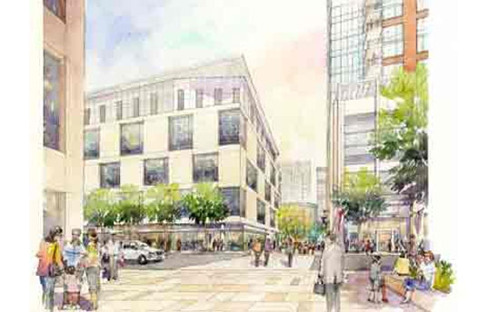 Flushing Commons Green Development for Queens New York, green design, eco design, green architecture, sustainable design, new york, green nyc, flushing, new york, queens, rockefeller development group