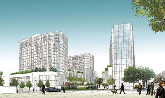 Flushing Commons Green Development for Queens New York, green design, eco design, green architecture, sustainable design, new york, green nyc, flushing, new york, queens, rockefeller development group