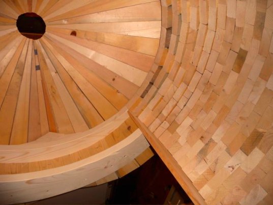 yestermorrow design build, design build, folly, meditation temple, material re-use, recycled material, salvaged materials, recycled wood construction