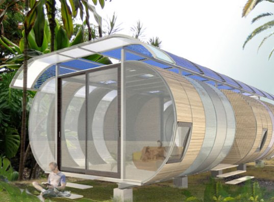 house arc, joseph bellomo, bike arc, modular housing, prefab housing, flatpack structures, haiti,